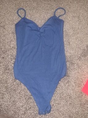 American Eagle Outfitters Navy Blue Ribbed Bodysuit